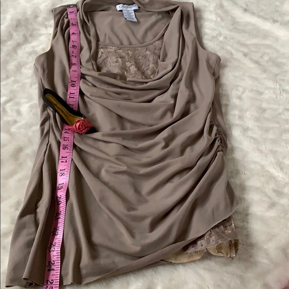 EUC+++CARMEN  Sexy sleeveless ruched top /size XS - Picture 5 of 11